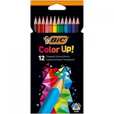Bic-Color Up Üçgen Kuru Boya Kalemi 12 Renk 950527