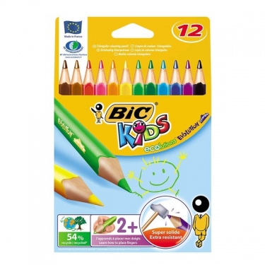 Bic Evolution Üçgen Jumbo Boya Kalemi 12'Li Kutu - 829735