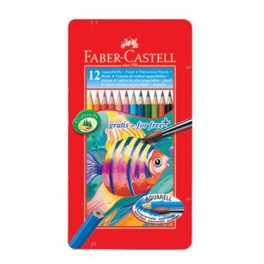 Faber-Castell Aquarell Boya Kalemi 12 Renk Metal Kutu 5170115929