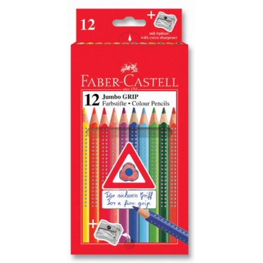 Faber-Castell Jumbo Grip Boya Kalemi, 12 Renk - 5170110912
