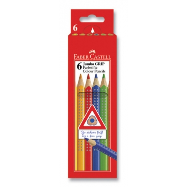 Faber-Castell Jumbo Grip Boya Kalemi, 6 Renk - 5170110906