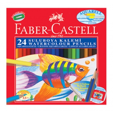 Faber-Castell Karton Kutu Aquarel Boya Kalemi 24 Renk - 5171110624