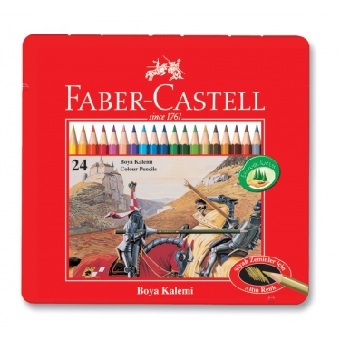 Faber-Castell Metal Kutu Boya Kalemi 24 Renk - 5170115845