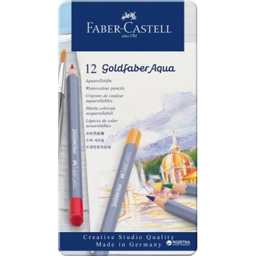 Faber Castell Kuru Boya Kalemi Goldfaber Aqua 12li