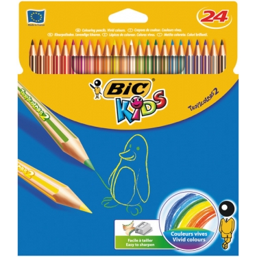 Bic Tropicolor2 Boya Kalemi Uzun 24'Lü Kutu - 937518