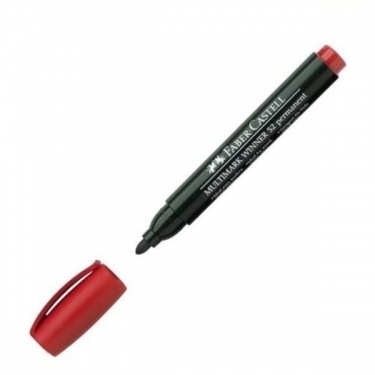 Faber-Castell Permanent Markör 52 Yuvarlak Uç Kırmızı