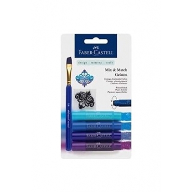 Faber-Castell Gelato Mum Boya Mavi Tonları 4 renk