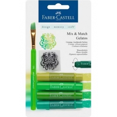 Faber-Castell Gelato Mum Boya Yeşil Tonları 4 renk