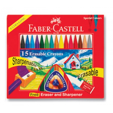 Faber-Castell Silinebilir Mum Boya, 15 Renk - 5281122715
