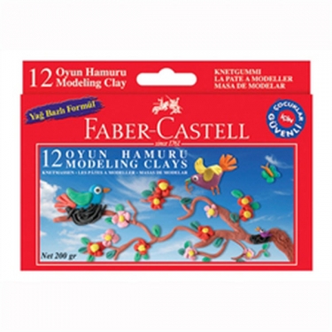 Faber-Castell Oyun Hamuru 12 Renk (Askili Karton Kutu)