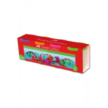 Faber-Castell Su Bazlı Oyun Hamuru 4 Floresan Renk