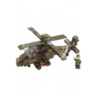 Sluban Yapboz Blok 199 Parça Askeri Helikopter