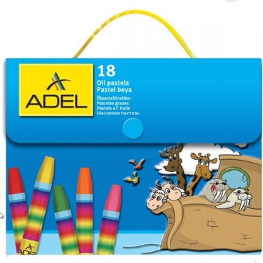 Adel Çantalı Pastel Boya 18'li