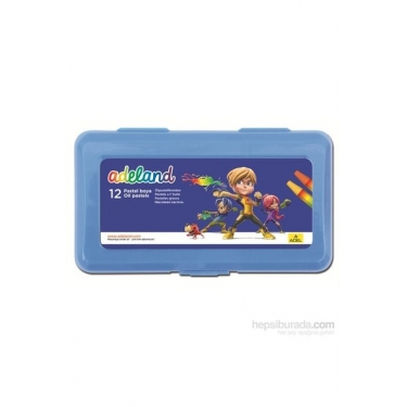 Adeland Pastel Boya PP Kutu 12 Renk Mavi