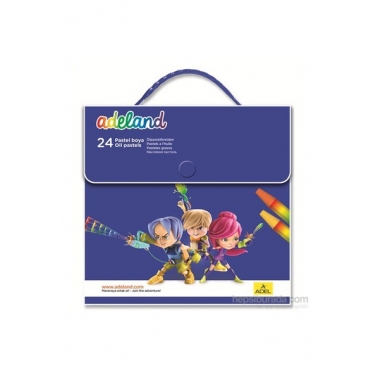 Adeland Çantalı Pastel Boya 24 Renk