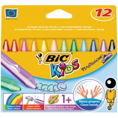 Bic Elleri Kirletmeyen Üçgen Pastel 12'Li Kutu - 829773