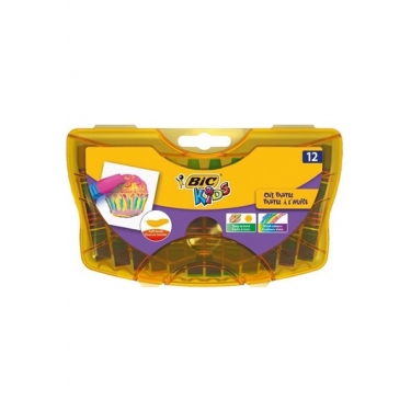 Bic Pastel Boya 12 Renk Plastik Kutu