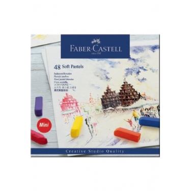 Faber-Castell Creative Studio Mini Toz Pastel Boya (Soft) 48 Renk Yarım Boy