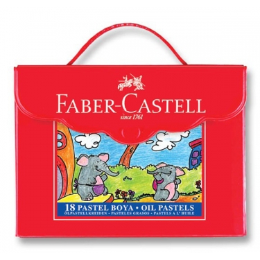Faber-Castell Plastik Çantalı Tutuculu Pastel Boya, 18 Renk - 5281125119