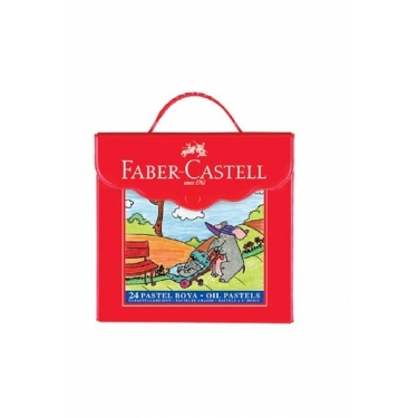 Faber-Castell Plastik Çantalı Tutuculu Pastel Boya 24 Renk (5281125125)