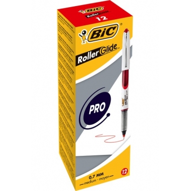 Bic Roller Glide Pro 0,7 Roller Kalem Kırmızı 12'Li Kutu