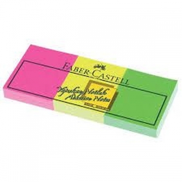 Faber-Castell Yapiskan Notluk 50X40mm 3lü Fosforlu