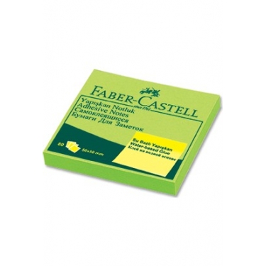Faber-Castell Yapışkan Notluk 50x50mm. Fosforlu Yeşil