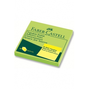 Faber-Castell Yapışkan Notluk 75x75mm Fosforlu Yeşil