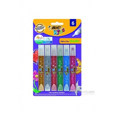 Bic Yapıştırıcı Simli Metalik 6 Lı 893269