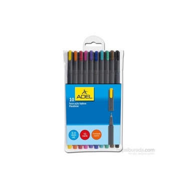 ADEL Fineliner 0.4 Uc Karışık 10 Renk