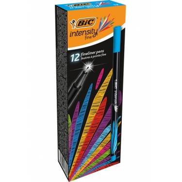 Bic Intensity Fine Liner Keçe Uçlu Kalem Açık Mavi 12'Li Kutu