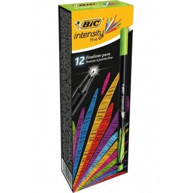 Bic Intensity Fine Liner Keçe Uçlu Kalem Açık Yeşil 12'Li Kutu