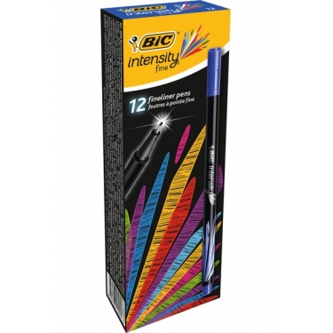 Bic Intensity Fine Liner Keçe Uçlu Kalem Mavi 12'Li Kutu