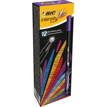 Bic Intensity Fine Liner Keçe Uçlu Kalem Mor 12'Li Kutu