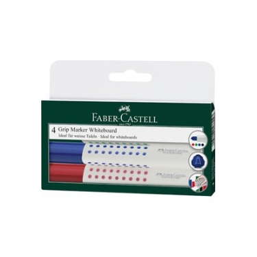 Faber-Castell Grip Beyaz Tahta Kalemi 4lü Poşet