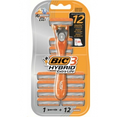 BIC Hybrid Extra Life Tıraş Bıçağı - 12 Aylık Paket