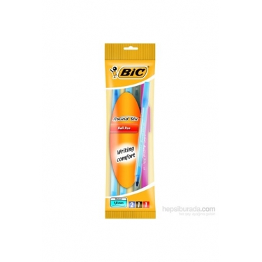 Bic Round Stick Tükenmez 4'Lü Karışık