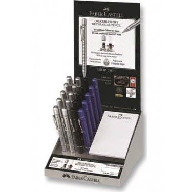 Faber-Castell Grip 2011 07 MM Gümüş/Buzlu Siyah