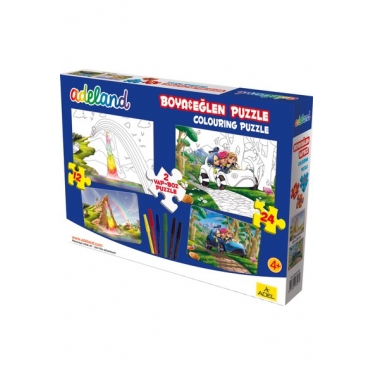 Adeland Boya & Eğlen, 12 Ve 24 Parça, Puzzle 1