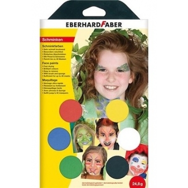 Eberhard Faber Yüz Boyası Parti 6 Renk Fırçalı